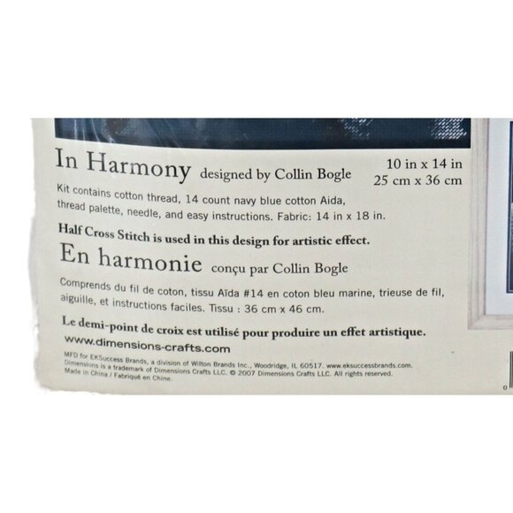 Dimensions Counted Cross Stitch Kit In Harmony Wolves Howling at Moon #35203 - Picture 3 of 4